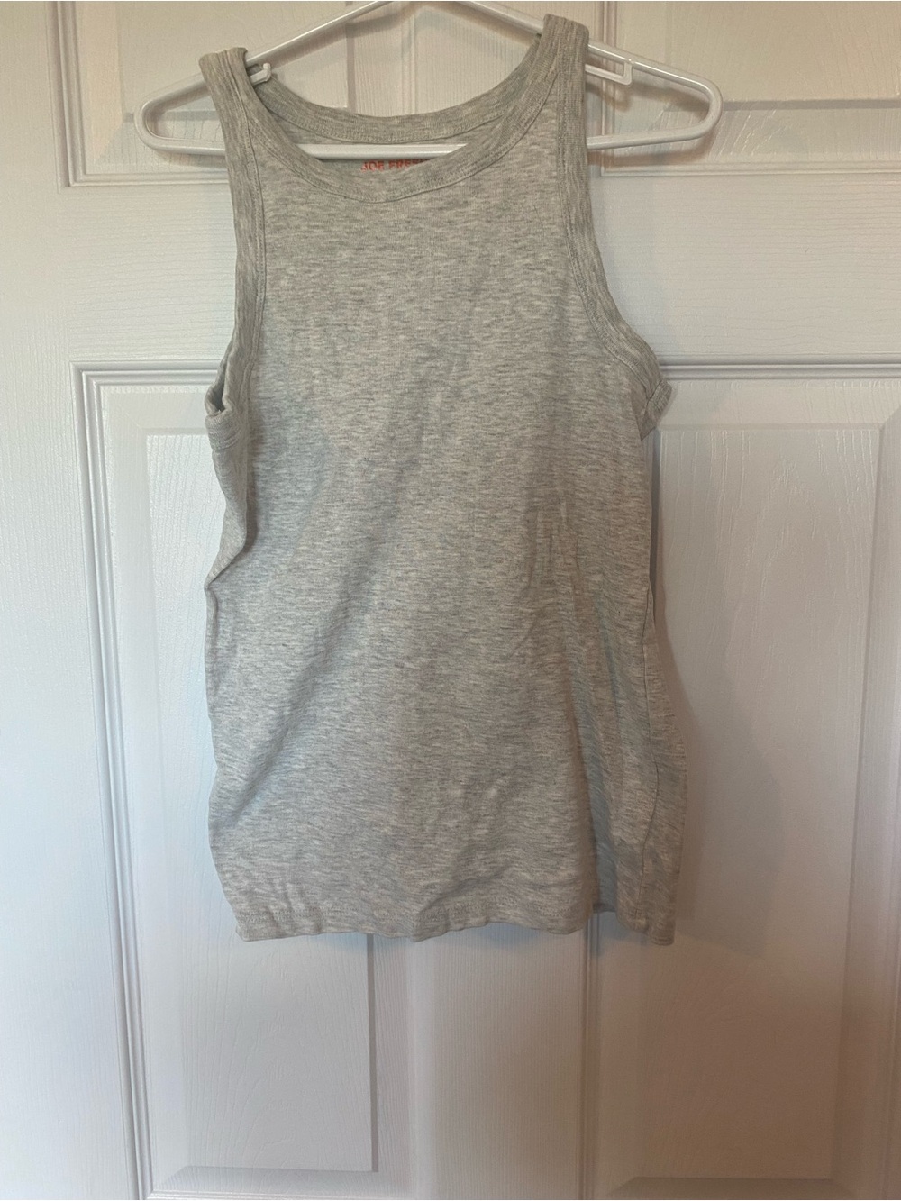 Joe Fresh Kids Heather Grey Ribbed Tank Top Size L (10-12)